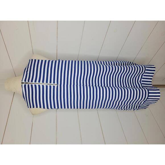 Old Navy medium blue & white stripe mini dress. Nautical sailor - Picture 2 of 5
